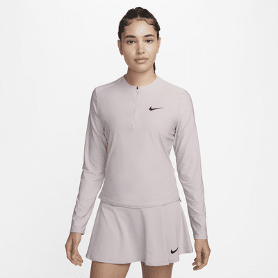 Capa intermedia de tenis Dri-FIT de cierre 1/4 para mujer NikeCourt Advantage