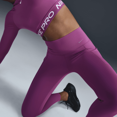 Leggings de 7/8 de tiro alto y sujeción media con bolsillos para mujer Nike Universa