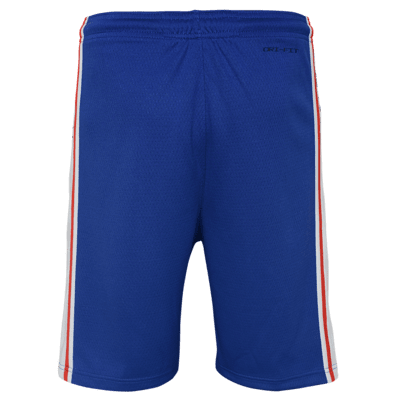 Shorts Nike Dri-FIT Swingman de la NBA para niños talla grande Philadelphia 76ers Icon Edition