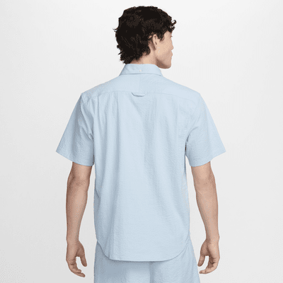 Nike Life Men's Short-Sleeve Seersucker Button-Down Shirt