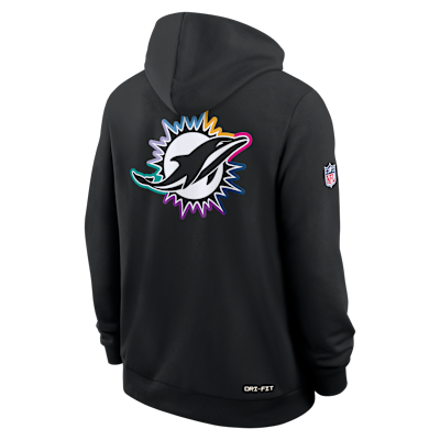 Miami Dolphins Crucial Catch Sideline Men's Nike Dri-FIT NFL Pullover Hoodie