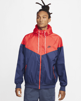 red and blue windbreaker nike