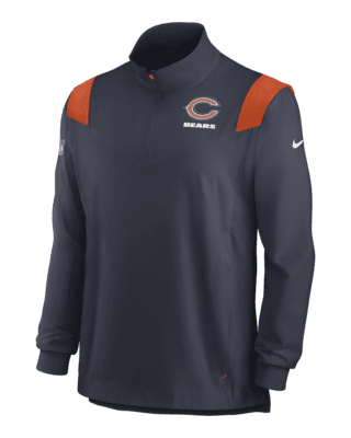 Nike Chicago Bears Jacket Mens XL Blue 1/4 Quarter Zip On Field Pullover NFL