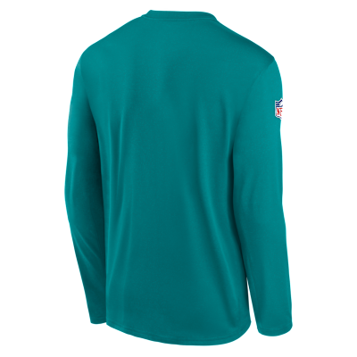 Miami Dolphins Alt Legend Small Logo Men's Nike Dri-FIT NFL Long-Sleeve T-Shirt