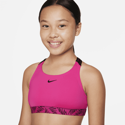 Nike Script Logo Big Kids' (Girls') Crossback Sport Bikini & Short Set ...