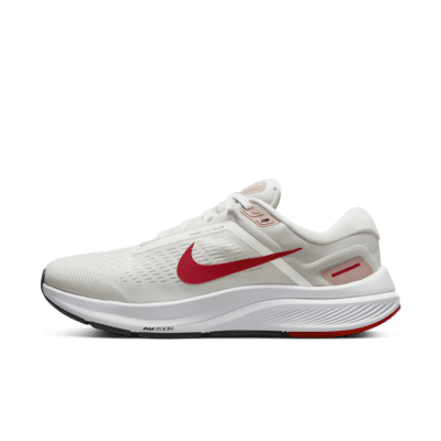 nike red and grey running shoes
