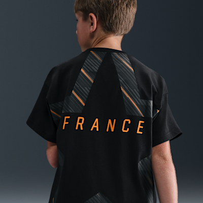 Playera de fútbol Nike FFF Premium de portero para niños talla grande