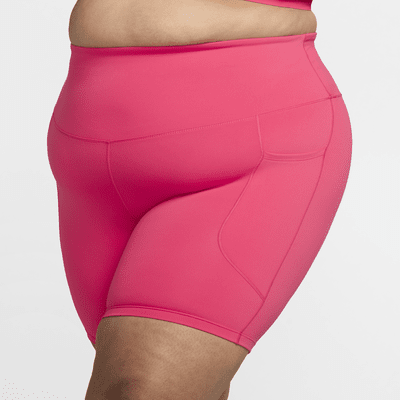 Shorts de ciclismo con bolsillos de tiro alto de 20 cm para mujer (talla grande) Nike One