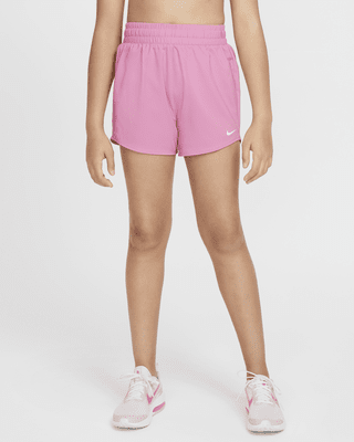 Подростковые шорты Nike One Big Kids' (Girls') Dri-FIT High-Waisted Woven Training Shorts для тренировок