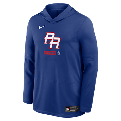 Puerto Rico National Baseball Team 2026 World Baseball Classic Men's Nike Dri-FIT Long-Sleeve Hooded Top