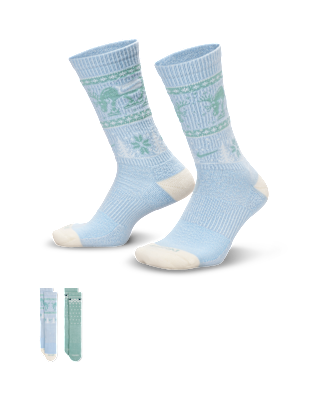 Unisex носки Nike Everyday Plus Cushioned Winter Wonderland Crew Socks (2 Pairs)