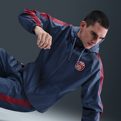 Paris Saint-Germain Nike vevd fotballtracksuit med hette til herre