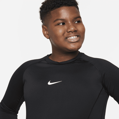 Nike Pro Big Kids' (Boys') Dri-FIT Long-Sleeve Top (Extended Size)