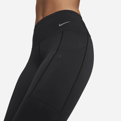 Nike Go 7/8-Leggings mit starkem Halt, mittelhohem Bund und Taschen für Damen