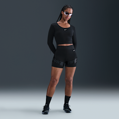 Nike Pro Dri-FIT verkürztes Longsleeve (Damen)