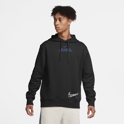 nike sportswear club fleece pullover hoodie black