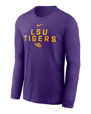 Мужская футболка LSU Sideline Nike Dri-FIT College Long-Sleeve