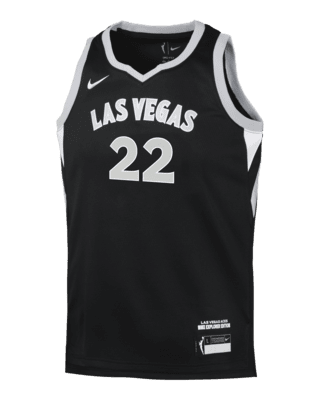 Подростковые джерси A'ja Wilson Las Vegas Aces 2024 Explorer Edition Big Kids' (Boys') Nike Dri-FIT WNBA Swingman Jersey