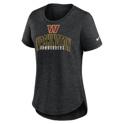 Nike Women's Washington Commanders Tri-Blend T-Shirt - White - S - S (Small)