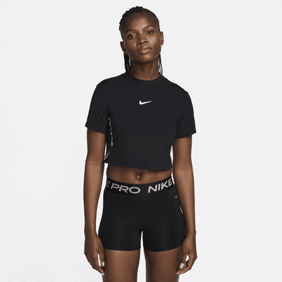 Playera de entrenamiento de manga corta Dri-FIT cropped para mujer Nike Pro