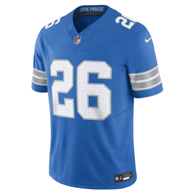 Jersey de fútbol americano Nike Dri-FIT de la NFL Limited para hombre Jahmyr Gibbs Detroit Lions