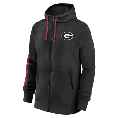 Georgia Bulldogs Sideline Team Issue Men's Nike College Full-Zip Hoodie