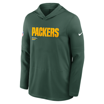 Green Bay Packers Pure Fury Sideline Men's Nike Dri-FIT NFL Long-Sleeve Hooded Top