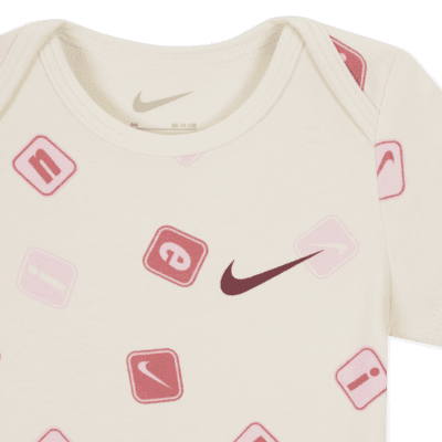 Conjunto de dos piezas de body estampado para bebé (0 a 9 meses) Nike