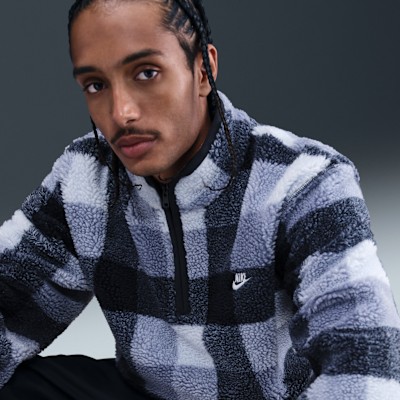 Nike Club winterse herentop met halflange rits