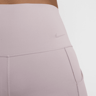 Nike Universa Bikeshorts met hoge taille, zakken en medium ondersteuning voor dames (20 cm)