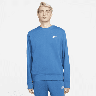 nike club sweatshirt pacific blue