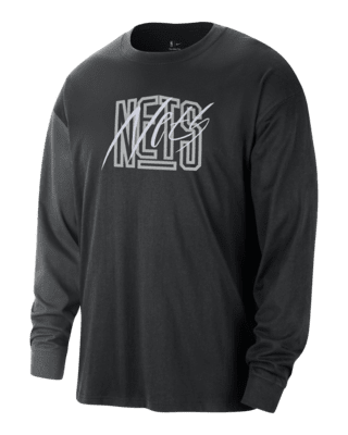 Мужская футболка Brooklyn Nets Courtside Nike NBA Long-Sleeve Max90