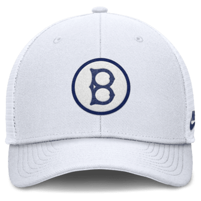 Gorra de rejilla Nike Dri-FIT de la MLB ajustable para hombre Brooklyn Dodgers Cooperstown Rise