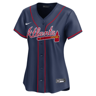 Jersey Nike Dri-FIT ADV de la MLB Limited para mujer Ronald Acuña Jr. Atlanta Braves