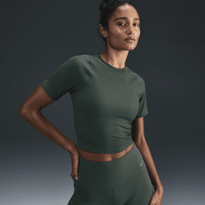 Haut à manches courtes Dri-FIT Nike Zenvy Rib pour femme