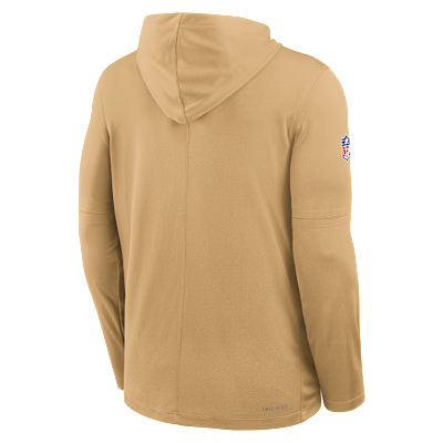 San Francisco 49ers Pure Fury Sideline Men's Nike Dri-FIT NFL Long-Sleeve Hooded Top