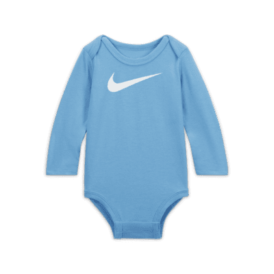 Body de manga larga (paquete de 3 piezas) Nike Happy para bebé (3 a 9 ...