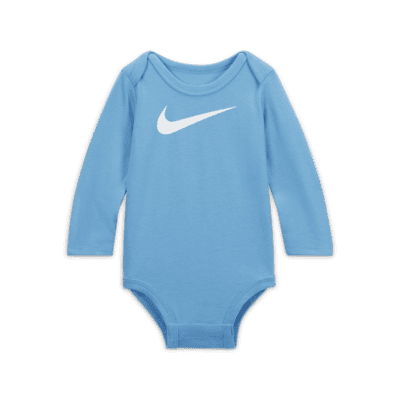 Nike Baby (3-9M) Happy Long Sleeve Bodysuit (3-Pack). Nike.com