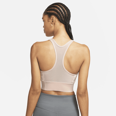 Bra deportivo de velour sin almohadilla de media sujeción para mujer Nike Air Swoosh