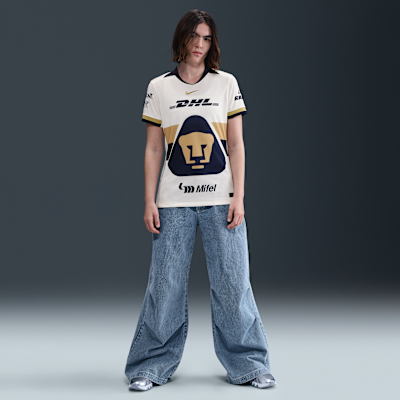Pumas UNAM 2025/26 Stadium Home Women's Nike Dri-FIT Soccer Replica Jersey