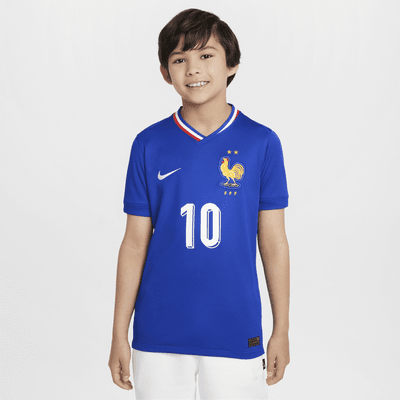 Kylian Mbappé FFF (Men's Team) 2024/25 Stadium Home Older Kids' Nike Dri-FIT Football Replica Shirt