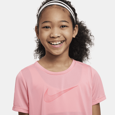 Nike One Older Kids' (Girls') Dri-FIT Short-Sleeve Training Top