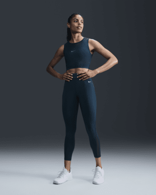 Женские тайтсы Nike Pro Mid-Rise 7/8 Mesh-Paneled Leggings