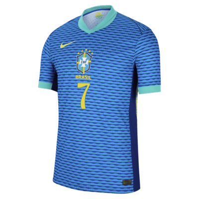 Jersey de fútbol Nike Dri-FIT ADV de la selección nacional de Brasil visitante 2024 Match Vini Jr. para hombre