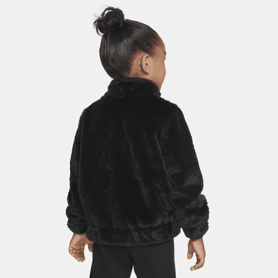 Nike Swoosh-Kunstpelzjacke für Kleinkinder