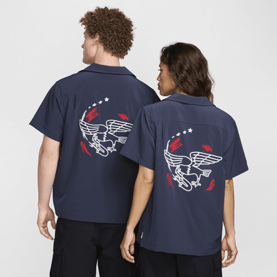 Nike SB USA Short-Sleeve Button-Up Skate Bowler