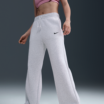 Nike Sportswear Phoenix Fleece damesbroek met hoge taille en wijde pijpen