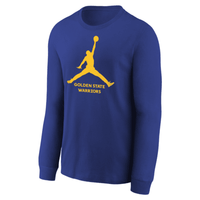 Golden State Warriors Essential Big Kids' Jordan NBA Long-Sleeve T-Shirt