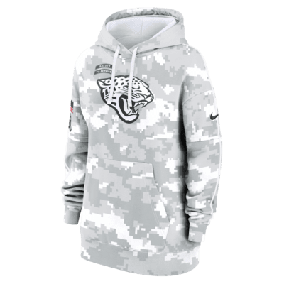 Jacksonville Jaguars Salute to Service Primary Edge Club Women's Nike NFL Pullover Hoodie