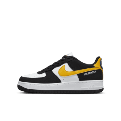 A Smiley Face Appears On The Nike Air Force 1 '07 LV8 3 Yellow Pulse •  KicksOnFire.com